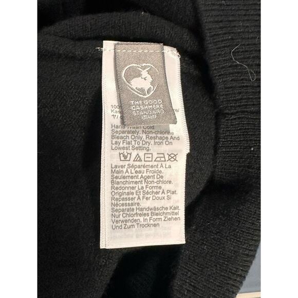 NWT J.Crew Cashmere Relaxed V-neck Sweater Black Oversized Size M - Picture 6 of 8